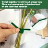 300PCS Christmas Garland Ties, 12" Reusable Fuzzy Chenille Stems Holiday Garland Ties Green Fuzzy Sticks for Wreath Garland Making Xmas Tree Door Banister Stairway Decoration Christmas Supplies view 4