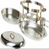 Buffet Heat Container Stainless Steel Full Size 6 Quart Oval Chafing Dish Buffet Warmer Set Chafer Tray Buffet Catering for Weddings Banquets,Silver view 4