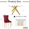 47.25inch Round Glass Dining Table Set for 6,7-Piece Modern Kitchen Table Set with Gold Metal Legs and 6 Soft Velvet Upholstered Chair for Kitchen Apartment view 3