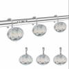 Thanksgiving Shower Curtain Hooks, Harvest Pumpkin Blue Eucalyptus Leaf 12PCS Shower Curtain Hooks Rings for Bathroom Stainless Steel Rust Shower Curtain Hangers view 2