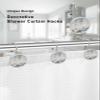 Thanksgiving Shower Curtain Hooks, Harvest Pumpkin Blue Eucalyptus Leaf 12PCS Shower Curtain Hooks Rings for Bathroom Stainless Steel Rust Shower Curtain Hangers view 3