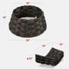 Best Choice Products 24in Christmas Tree Collar, Basket Woven Hyacinth 3-Piece Holiday Rattan Tree Skirt Accessory for Home w/Cord Cut-Out - Espresso view 2
