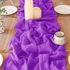 6 Pack Purple Table Runner 120 Inch Rustic Cheesecloth Table Runner 10Ft Sheer Gauze Tablecloth for Wedding Cheese Cloth Table Runners Bridal Baby Shower Home Decoration view 2