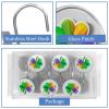 Set of 12 Rainbow Clover (3) Shower Curtain Hooks, Stainless Steel Rust-Resistant Decorative Hanger Rings view 4