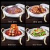 BWPURWDFH Chafing Dish Buffet Set with 304 Stainless Steel Buffet Cutlery and Warmer Set Warming Tray with Glass Window for Weddings Parties Banquets Outdoor view 2
