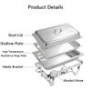 BWPURWDFH 9L Chafing Dish Buffet Complete Set, Stainless Steel Chafer Food Warmer with Water Pan, Food Pan, Fuel Holder and Lid for Parties Buffets (2pcs) view 3