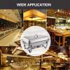 BWPURWDFH 9L Chafing Dish Buffet Complete Set, Stainless Steel Chafer Food Warmer with Water Pan, Food Pan, Fuel Holder and Lid for Parties Buffets (2pcs) view 4