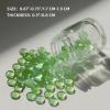 Vnezakl 2.17 LB Green Flat Glass Beads Marbles 0.65-0.75 Inch Smooth Stone Pebbles for Aquarium Fish Tank Rocks Vase Fillers Floral DIY Craft Gems Home Decor view 2