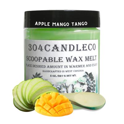 304CandleCo Extra Large 8 oz Scoopable Wax Melt - Highly Fragrant & Hand-Crafted - Easy Mix & Match Scents - 100% American Made - Perfect for Wax Warmers (8oz, Apple Mango Tango)