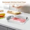 2 Pack Stainless Steel Baking Trays with Handles, Non-Stick Rectangular Loaf Pans for Breads, Meats, and Vegetables view 4