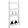 Tressify Slim 4-Tier Rolling Storage Cart, Narrow 3.5-Inch Bathroom Organizer with Wheels, Utility Rack for Office, Laundry, Kitchen view 1