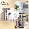 4-Tier Slim Rolling Utility Cart, 3.5-Inch Space-Saving Mobile Organizer for Kitchen, Laundry, and Bathroom with Wheels view 4