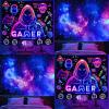 Apdidl Blacklight Gaming Wall Tapestry for Bedroom, Blacklight Gaming Wall Tapestry for Bedroom view 1