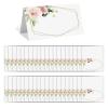 YYFIVEHAN 60 pieces of rose patterned wedding banquet seat cards, number, name, location cards, holiday and birthday party gift cards, double-sided foldable tent cards with floral patterns view 1