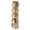 360 Rotating Bookshelf,6 Tiers CD Rack,Wood Narrow Bookshelf Organizer,Shelves with Open Design Easy Assemble for Living Room Office Study (One Color 5 Tiers) view 1