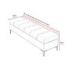 End of Bed Storage Bench Ottoman Foot Rest with Legs Leather Upholstered Shoe Bench with Button-Tufted for Living Room, Bedroom, Entryway view 2