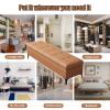 End of Bed Storage Bench Ottoman Foot Rest with Legs Leather Upholstered Shoe Bench with Button-Tufted for Living Room, Bedroom, Entryway view 4