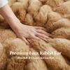 Wonderful - 3 Pieces Faux Rabbit Fur Comforter Set King Size, Caramel Tie Dye Plush Bedding Set, 3D Sculpted Bubble Warm Fluffy Comforter for Winter view 2