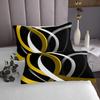 Manfei Geometric Stripes Bedspread King Size,Abstract Stripes Lines Coverlet Set 3pcs,Yellow Black Grey Quilted Coverlet with 2 Pillowcases,Kids Boys Room Decor,Soft Bedding Quilt view 3