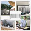 LumaGrove Stove Splatter Guard Stainless Steel 4 Sided Folding Splash Guard Silver Multiple Sizes(40x80x40cm) view 3