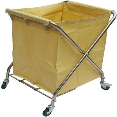 Large Movable Trolleys, Kitchen Storage Hand Trucks, Folding Laundry Sorter Cart with Universal Brake Wheel,Hotel Collection Trolley,Room Service Rolling Cart,Movable Cover