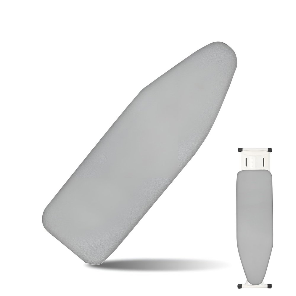ZQKLHPL 40x15 Inch Ironing Board Cover and Pad Silver Coated Thick Scorch Resistant Padding Elastic Edge Setup for Effortless Ironing Experience(Gray,46.8 L x 17.7 W inch(119 x 45 cm))