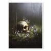 Skull in Violets Gothic Wall Art Dark Botanical Fantasy Poster with Human Skull and Flowers for Halloween Bedroom or Witchcore Forest Home Decor-24x36Inch Ready to Hang(Unframed) view 1