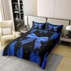 100% Cotton Navy Blue Bow Knot Duvet Cover Set,Sparkling Bowknot Twin Bedding Sets for Girls,Watercolor Girly Princess Bow Comforter Cover,Glitter Kawaii Geometric Bow-Tie Bed Set Cute Aesthetic Room view 2