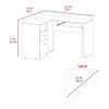 L-Shaped Desk,Laptop Desk for Bedroom,Two Drawers, One Shelf, CPU Storage view 2