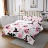 jejeloiu Kids Halloween Decor Bedspread King Size Cartoon Ghost Coverlet Set Pumpkins Quilted Coverlet for All Season with 2 Pillowcases Spooky Halloween Decorations Microfiber Lightweight view 4