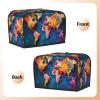 2 Slice Toaster Cover with Pockets & Top Handle Small Bread Maker Covers Abstract World Map Kitchen Small Appliance Cover Washable Universal Oven Covers view 3