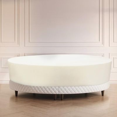 FoamRush 7" x 76" Diameter, Round Twin Mattress Replacement, CertiPUR-US Certified, Made in USA, Firm, High Density Foam (Cover Not Included)
