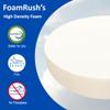 FoamRush 7" x 76" Diameter, Round Twin Mattress Replacement, CertiPUR-US Certified, Made in USA, Firm, High Density Foam (Cover Not Included) view 2