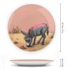 Donkey Eats Sand Decorative Plate for Display with Vertical Stand Wall Decorative Plate for Home&Office Wall Decors view 2