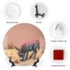 Donkey Eats Sand Decorative Plate for Display with Vertical Stand Wall Decorative Plate for Home&Office Wall Decors view 3