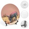 Donkey Eats Sand Decorative Plate for Display with Vertical Stand Wall Decorative Plate for Home&Office Wall Decors view 4