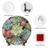 Cactus Succulents Decorative Plate for Display with Vertical Stand Wall Decorative Plate for Home&Office Wall Decors view 3