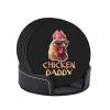 Coasters Chicken Daddy Drink for Weddings Bars Homes Offices 6 Pcs Leather with Holder Perfect Housewarming Hostess Decoration Family Coffee Table Protection view 1