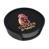Coasters Chicken Daddy Drink for Weddings Bars Homes Offices 6 Pcs Leather with Holder Perfect Housewarming Hostess Decoration Family Coffee Table Protection view 2