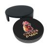 Coasters Chicken Daddy Drink for Weddings Bars Homes Offices 6 Pcs Leather with Holder Perfect Housewarming Hostess Decoration Family Coffee Table Protection view 4