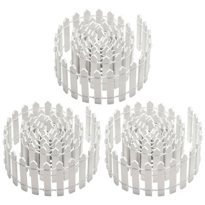 KQYSLXG 3 PCS 35 Inch Mini Christmas Garden Fence, White Miniature Fairy