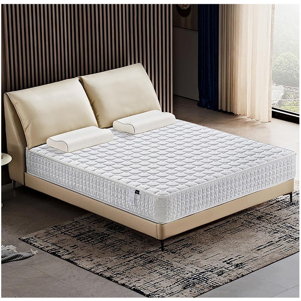 10 Inch Multilayer Hybrid Twin Mattress - Ergonomic Memory Foam & Pocket Spring Design for Zero-Pressure Comfort & Silent Support,25cm,135X190cm