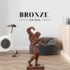 24.4" Bronze Bodybuilder Statue Handcrafted Muscle Man Figurine, Lost-Wax Fitness Sculpture for Home Gym, Yoga Studio, Office Dcor Motivational Gift for Athletes & Bodybuilding Enthusiasts view 4