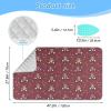 Hand-Drawn Tractors Burgund Ironing Boards with Silicone Iron Holder Portable Ironing Board pad for Travel top of Dryer almohadilla para planchar 48"x28" view 2