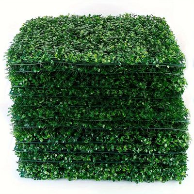 12PCS Artificial Boxwood Boards - UV Protected Grass Wall Panels & Boxwood Fence Panels for Green Wall Decor, Garden Fence, Wedding Backyard Decoration