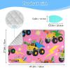 Cartoon Cute Cars Colorful Space-Saving Ironing Board Cover and pad with Silicone Iron Holder Foldaway Ironing Board pad for Tabletop Countertop almohadilla para planchar 48"x28" view 2