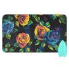 Black Vivid Colorful Roses Space-Saving Ironing Boards with Silicone Iron Holder Ironing mat for Office Tabletop almohadilla para planchar 48"x28" view 1