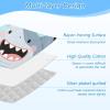 Cartoon Funny Shark Portable Ironing Board with Silicone Iron Holder Foldaway Ironing mat for Countertop Table top almohadilla para planchar 48"x28" view 4