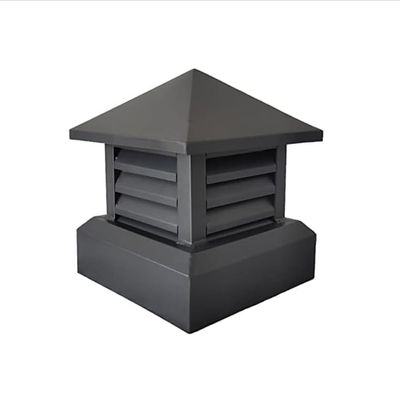 Aluminum Alloy Chimney Cowl Cap - Square Roof Vent with Rain Louver, Windproof Design, Size 45x45 cm - Durable Chimney Cap for Enhanced Ventilation and Protection