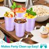 LANLISA 16 oz Lavender Plastic Cups, Disposable Party Cups, 50 Count view 3